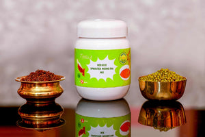 Neeloos Premium Sprouted Green Gram & Red Rice (Njavara Ari) Powder 250g | 7+ Months